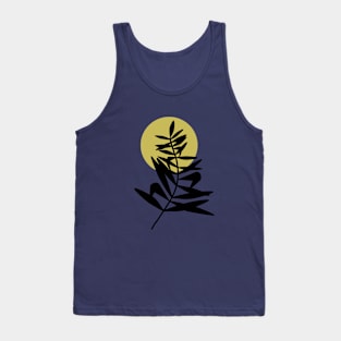 Palm Leaf and Yellow Sun Tank Top